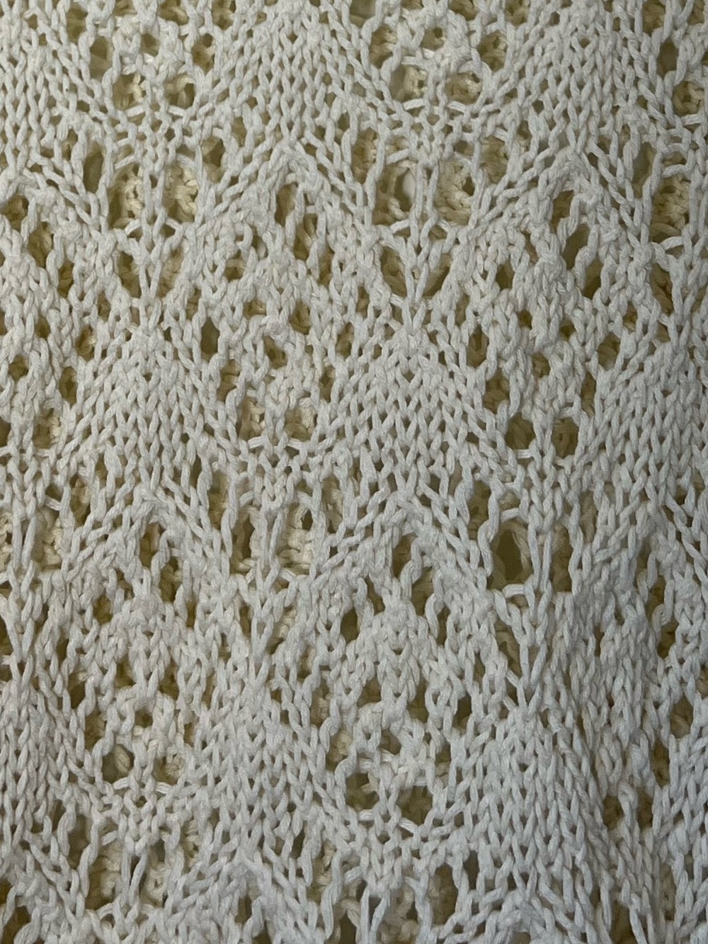 Aeropostale Cream Openwork Crochet Pullover Knit Sweater Boho Beachy Festival - Picture 10 of 14